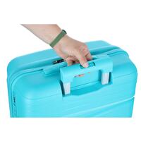 Utazóbőrönd, türkiz színben