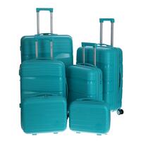 Utazóbőrönd, türkiz színben