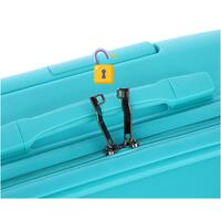 Utazóbőrönd, türkiz színben