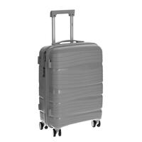 Utazóbőrönd, szürke színben