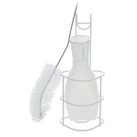 Vizelet palack tartóval és kefével