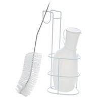 Vizelet palack tartóval és kefével