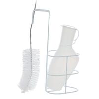 Vizelet palack tartóval és kefével