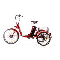 Háromkerekű elektromos kerékpár Tornádo ZTECH, piros