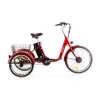 Háromkerekű elektromos kerékpár Tornádo ZTECH, piros