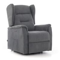 COMFORT relaxációs, dönthető füles fotel masszázs- és fűtésfunkcióval, antracit szövet