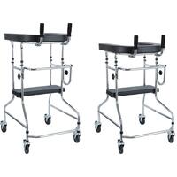 Kerekes járókeret támasztófelülettel és üléssel UNIZDRAV