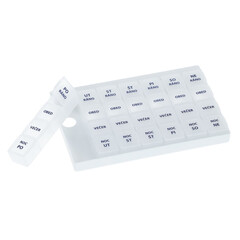 Fehér gyógyszeradagoló - heti, Plastika