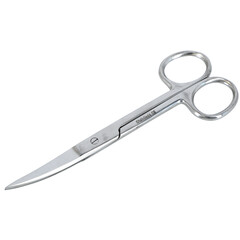 Olló bőrre egyenes/hajlíttott 9cm