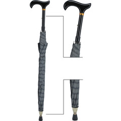 Járóbot esernyővel