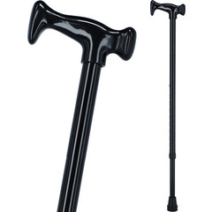 Sétapálca műanyag fogantyúval - fekete