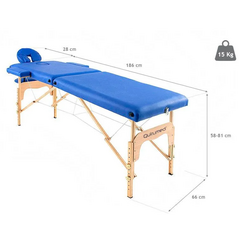 Fa masszázságy, kék
