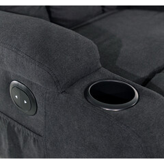 Relaxációs állítható fotel, szövet antracit