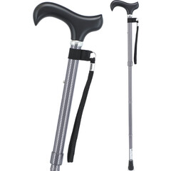 Összecsukható járóbot karpánttal (82 - 94 cm)