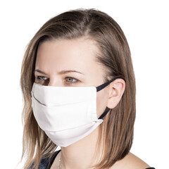 Pamut arcmaszk - fekete gumival, 1 darab