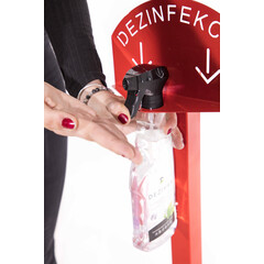 Kézfertőtlenítő állvány DEZIMAX fertőtlenítővel, 500 ml