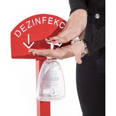 Kézfertőtlenítő állvány Me Too fertőtlenítő géllel, 500 ml