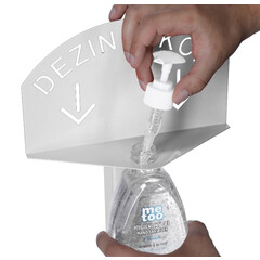 Fehér kézfertőtlenítő állvány Me Too fertőtlenítő géllel, 500 ml