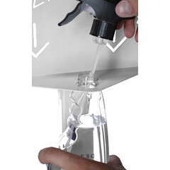 Fehér kézfertőtlenítő állvány DEZIMAX fertőtlenítővel, 500 ml