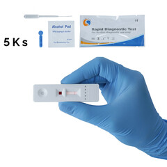 Gyorsteszt COVID-19, 5 darab, 97,5% -os sikeraránnyal
