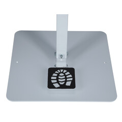 Fehér kézfertőtlenítő állvány, 130 cm, fertőtlenítő nélkül