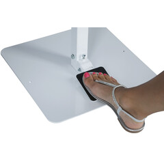 Fehér kézfertőtlenítő állvány, 130 cm, fertőtlenítő nélkül