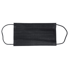 Gumis orvosi szájmaszk, fekete - 50 db