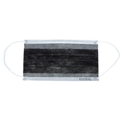 Gumis sebészeti arcmaszk - szürkés fekete, 50 db