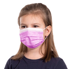 Színes, gumis sebészeti arcmaszk 10db - gyermek méret