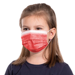 Színes, gumis sebészeti arcmaszk 10db - gyermek méret
