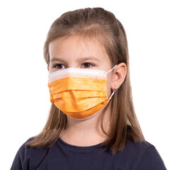 Színes, gumis sebészeti arcmaszk 10db - gyermek méret