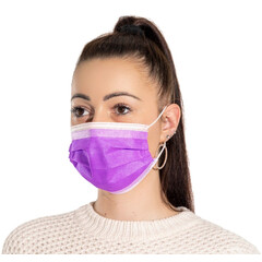 Színes, gumis sebészeti arcmaszk 10db