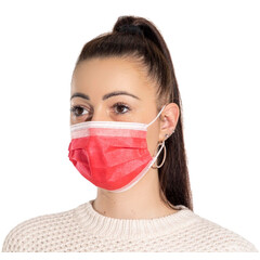 Színes, gumis sebészeti arcmaszk 10db