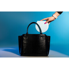 Szájmaszk tartó tok, fekete