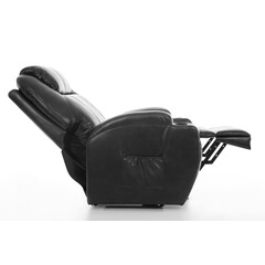 Elektromos betegállító és betegfektető fotel, fekete műbőr