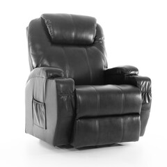 Elektromos betegállító és betegfektető fotel, fekete műbőr