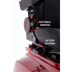 CHAMPION elektromos háromkerekű scooter -  1000 W-os motor, bordó