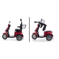 CHAMPION elektromos háromkerekű scooter - 1000 W-os motor, bordó