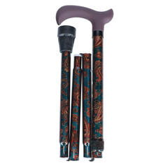 Összecsukható járóbot Derby -zöld mintás