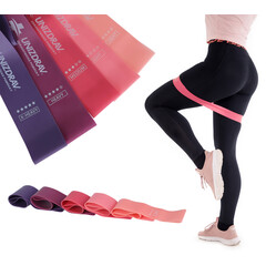 Erősítő gumiszalag készlet rózsaszín - 5 darab