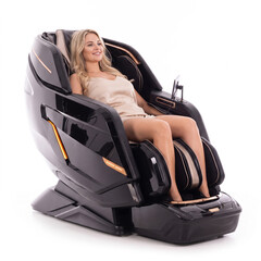 LUX 4D MASSAGER elektromos masszázsfotel, fekete-arany