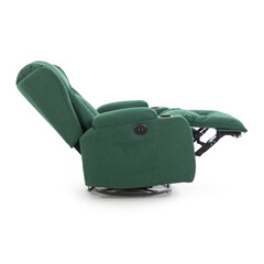 Relaxációs állítható fotel, smaragdzöld szövet
