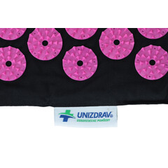 UNIZDRAV Akupresszúrás alátét párnával, fekete-rózsaszín