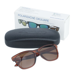 UNIZDRAV polarizált szemüveg - barna + tok, szövet tok és tesztkészlet