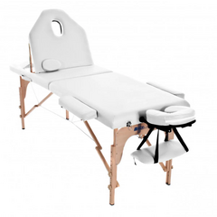 Álítható fa masszázságy, fehér