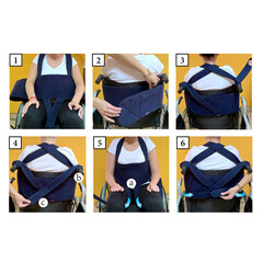 Betegrögzítő öv kerekesszékhez, típus 3