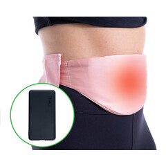 Melegítő USB öv alhasra Power Bankkel - grafén technológia