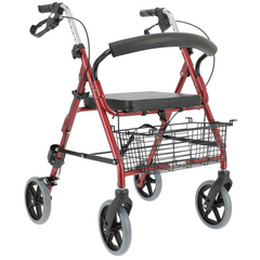 Könnyű szerkezetű rollátor, bordó