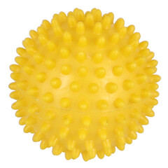 Masszírozó tüskés labda, sárga 8 cm