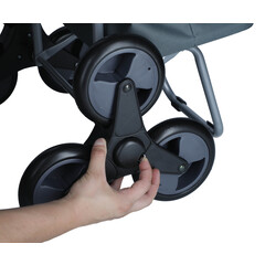 Bevásárló táska kerekekkel, szürke